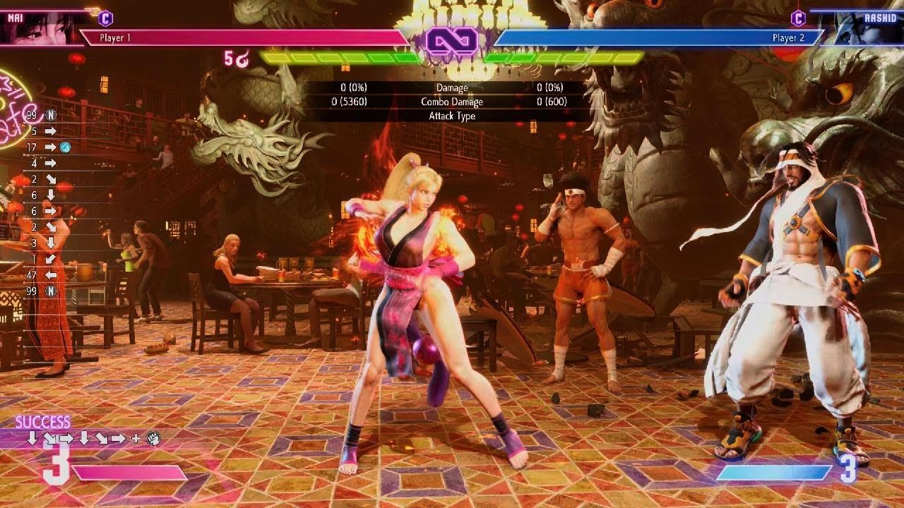 Street Fighter 6 Mai Punish Counter Corner Combo 5K damage