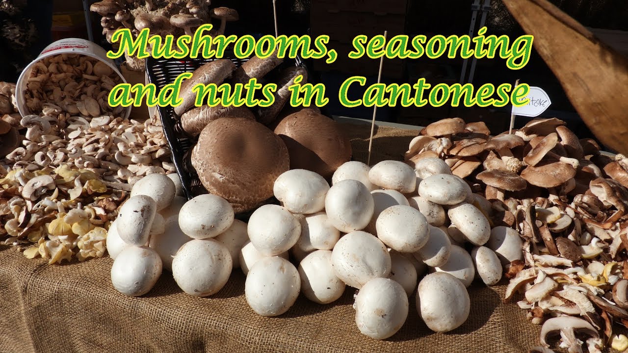 How to survive in Hong Kong Wet market? (4) - mushrooms, seasoning and nuts in Cantonese
