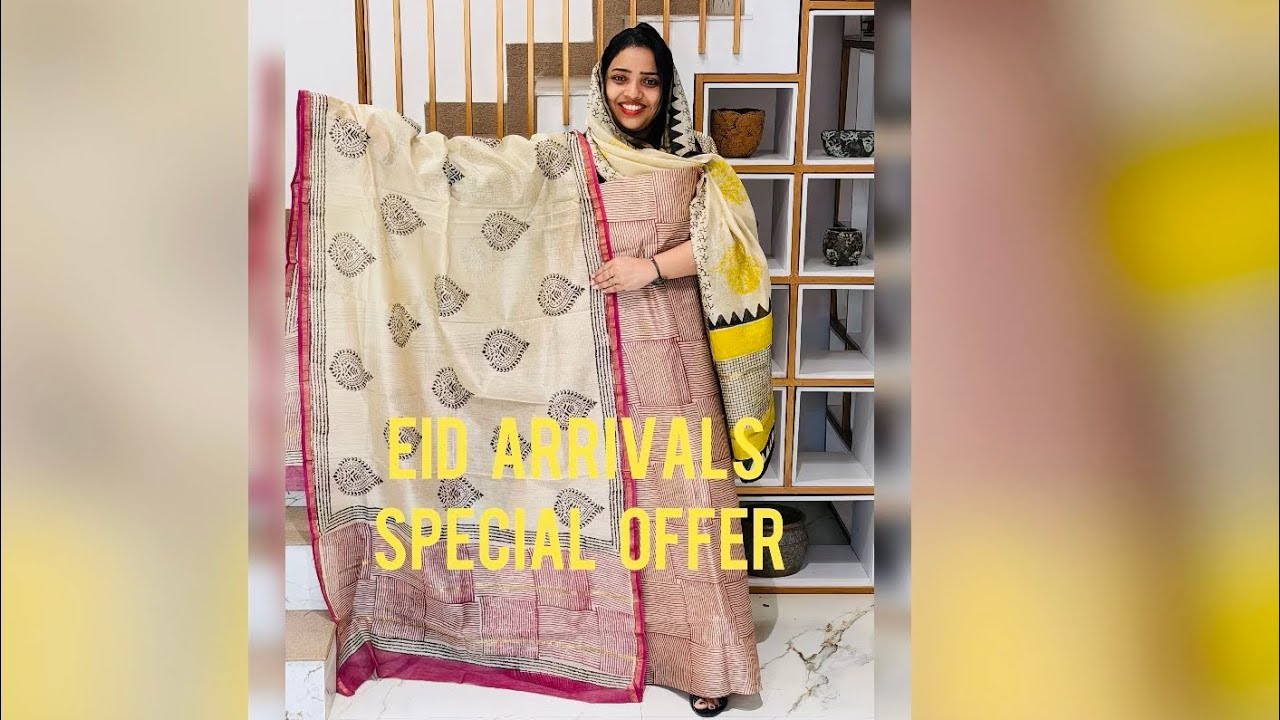 EID ARRIVALS…PRICE:1990+SHIPPING…UNSTITCHED SUITS…NO RETURN…KOODU…CHAVAKAD…FOR BOOKING:6282154708…