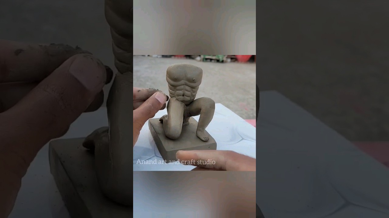 मिट्टी से हनुमान जी की मूर्ति बनाना सीखें/Bajrang Bali idol making process #shorts #hanumanjayanti