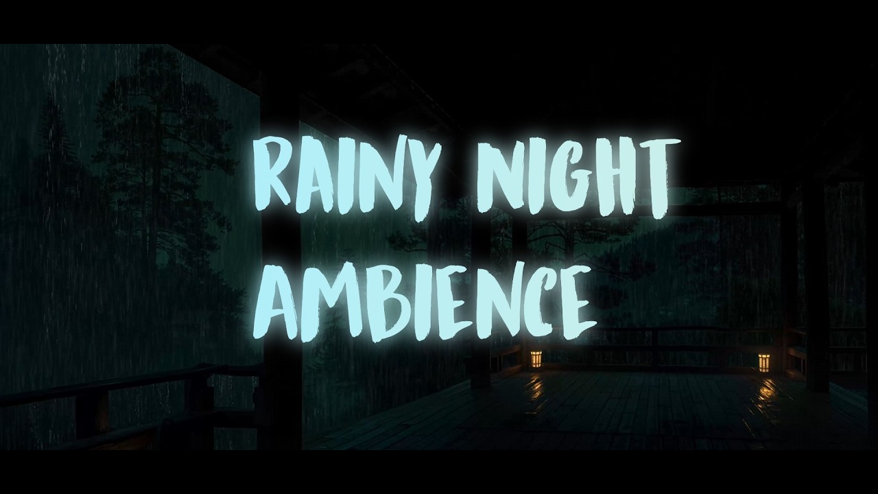 🌌 Night Rain Ambience in the Woods | Calm Background Sounds for Focus