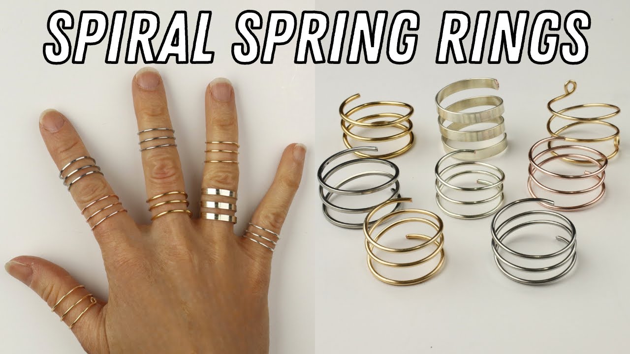 SUPER EASY Spiral Spring Rings // Wire Jewelry Making Tutorial