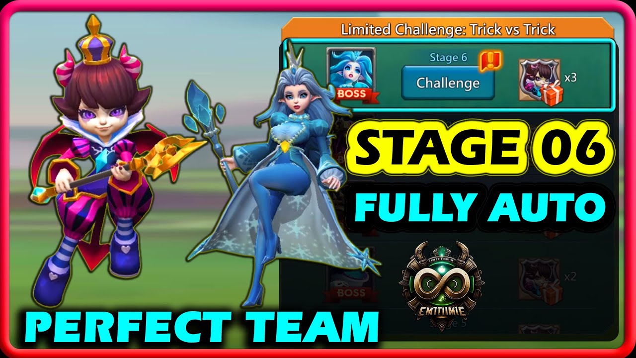Lords Mobile Limited Challenge Trick vs Trick Stage 6 Fully Auto | Petite Devil Stage 6 Fully Auto