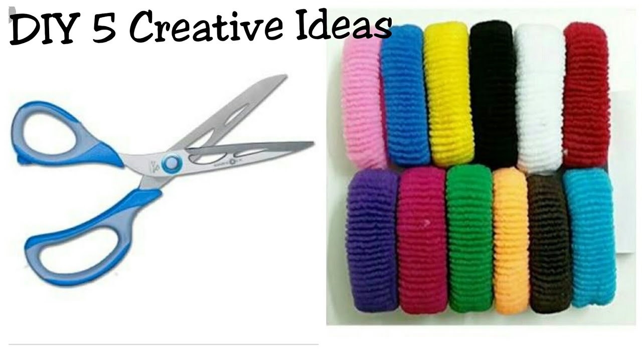 DIY 5 creative ideas with waste hair rubber band reuse idea/DIY Home Decor/Art & Craft/Best out of w