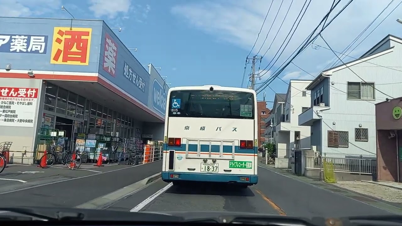 『Drive　市川　松戸』２０２２年８月３日　JR総武線・市川駅からJR武蔵野・北総線・東松戸駅　Ichikawa　Higashimatsudo　Chiba　Japan