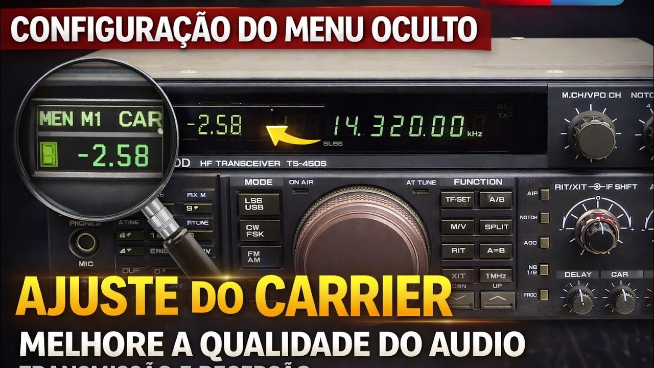 Melhore o áudio TX e RX no menu escondido Radio Kenwood TS-450S