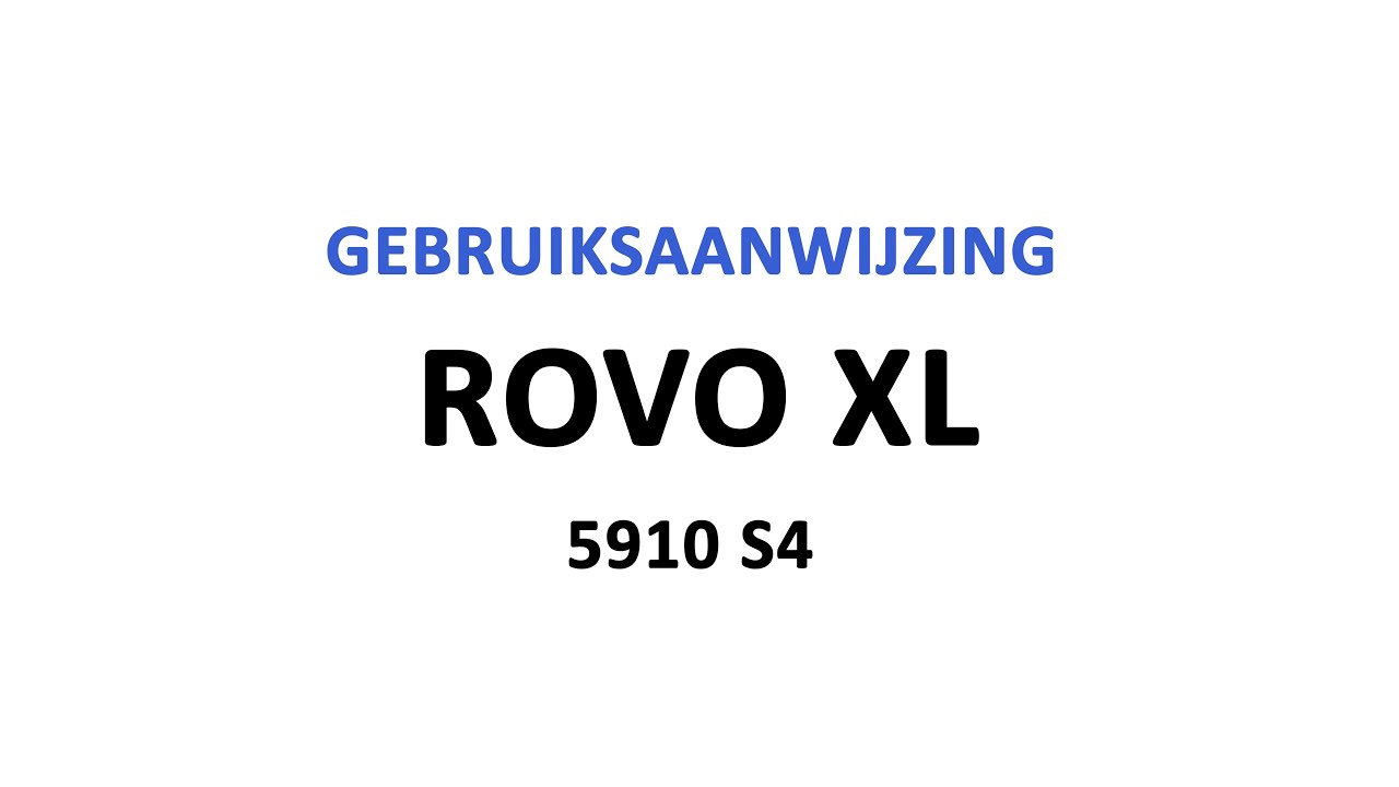 ROVO XL 5910 S4 gebruiksaanwijzing