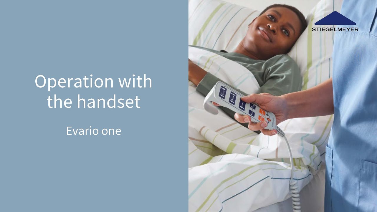 Hospital bed | Evario one | Instrucional video | Handset | Stiegelmeyer