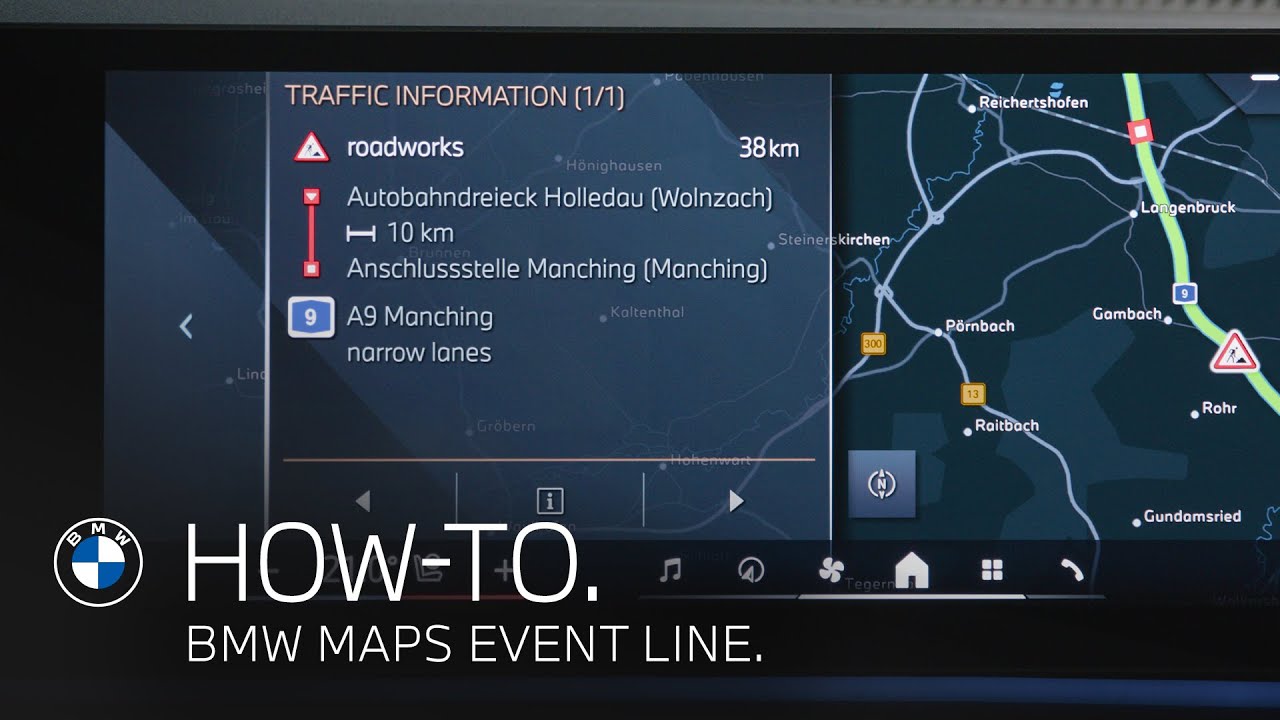 BMW Maps Event Line: How-To Use the Navigation Route Overview.