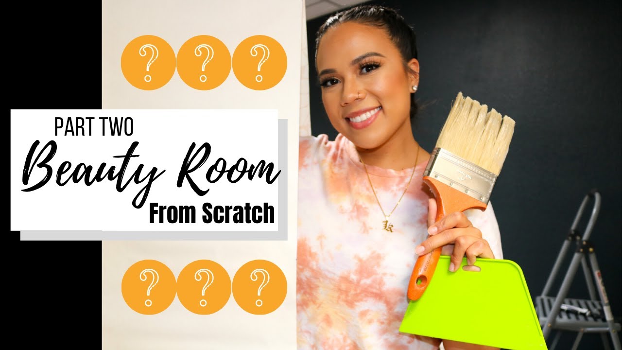 BEAUTY ROOM FROM SCRATCH | PART TWO | APPLYING WALLPAPER FOR THE FIRST TIME