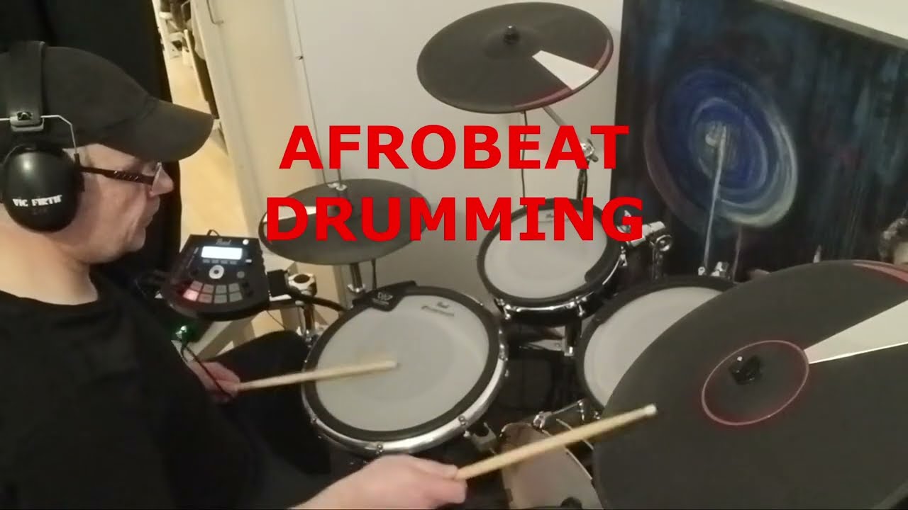 Afrobeat Drum Groove Tony Allen Style 105 BPM | Some Snare Variations | Drum Cam