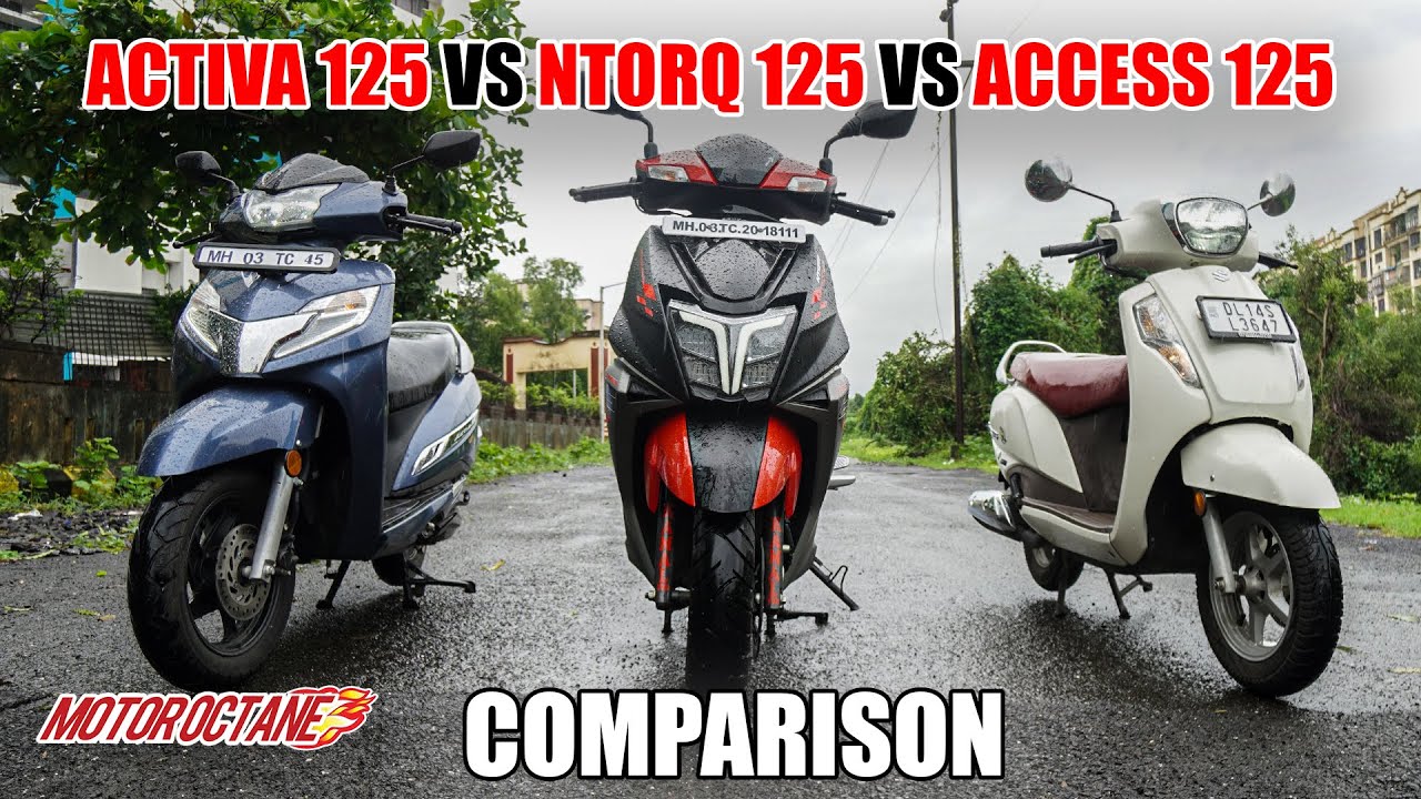 TVS NTorq 125 BS6  vs Activa 125 vs  Access 125 | Hindi | MotorOctane