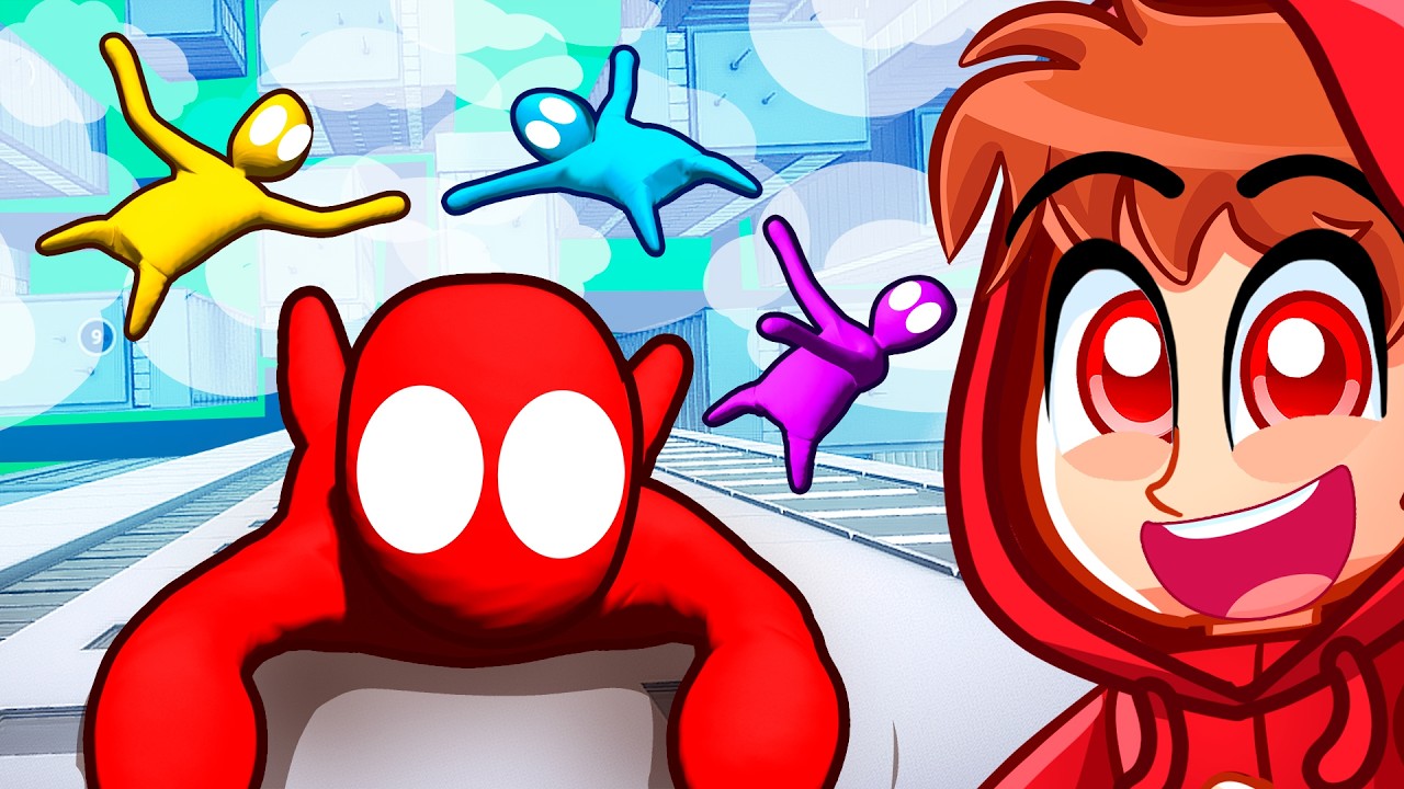 7 друзей на 1 небоскребе (Gang Beasts)