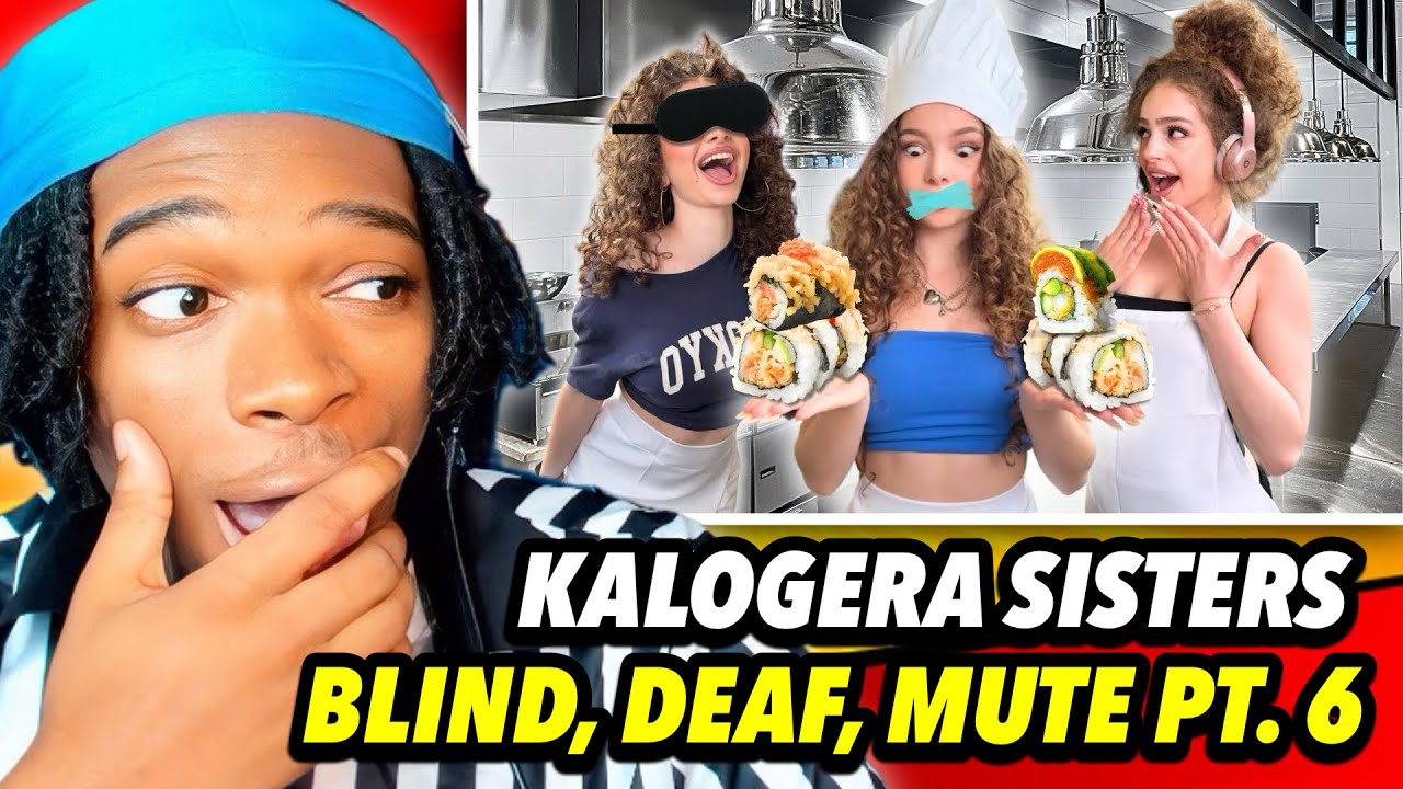KALOGERAS SISTERS BLIND, DEAF, MUTE MAKE SUSHI! (Hilarious Challenge)