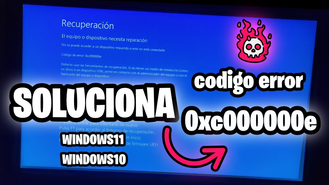 Solucion al ERROR 0xc000000e al Instalar Windows 11 o 10.