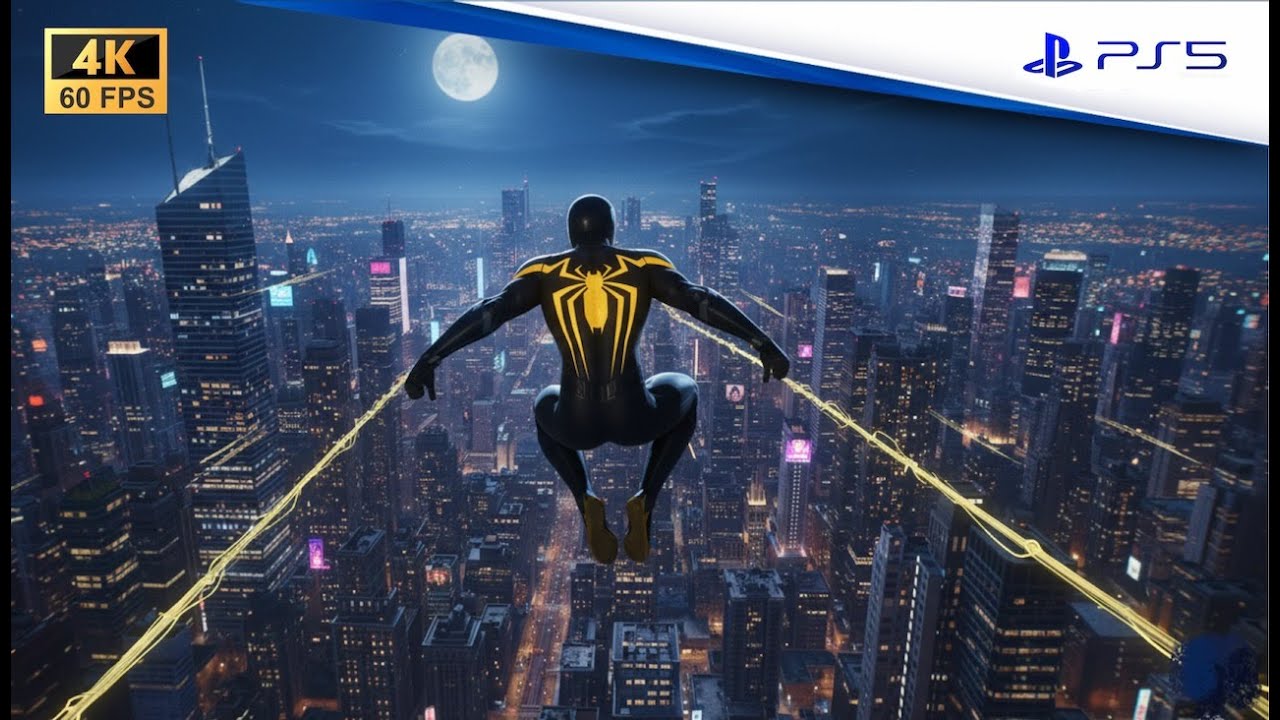 Spider-Man 2 BEST NIGHT Gameplay PS5 - Free Roam | 4K 60FPS