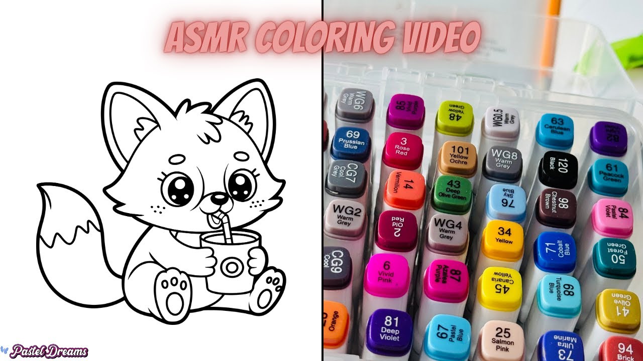 Relaxing and satisfying coloring video | ASMR Coloring my own coloring book