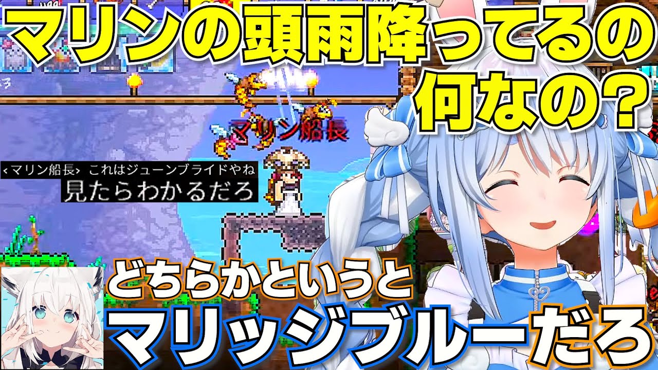 【 ホロテラリア】ずっとウェディングドレスを着続けるマリンに笑うぺこーら【ホロライブ兎田ぺこら切り抜き】