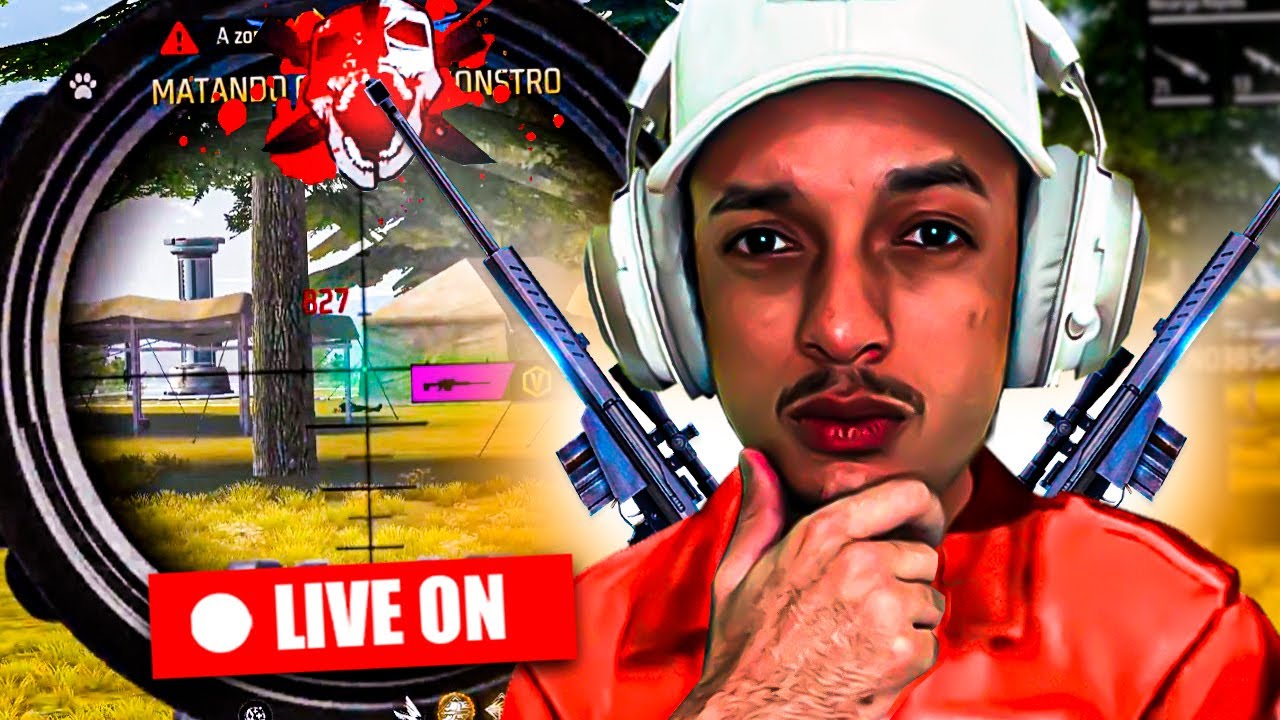 FREE FIRE AO VIVO🔥 2 AWM NO RUSH SOLO VS SQUAD 🔥 FURY ON