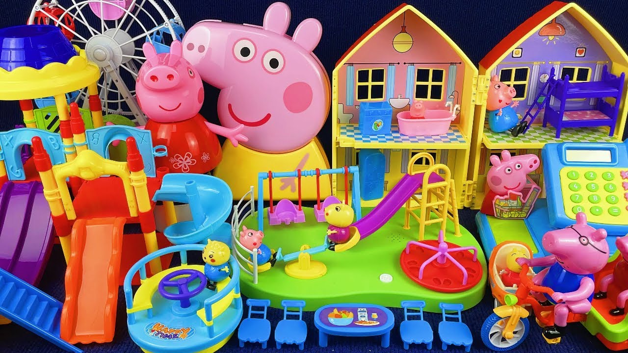 10 Minutes Satisfying with Unboxing Peppa Pig Playground Play Set ASMR | Review Toys