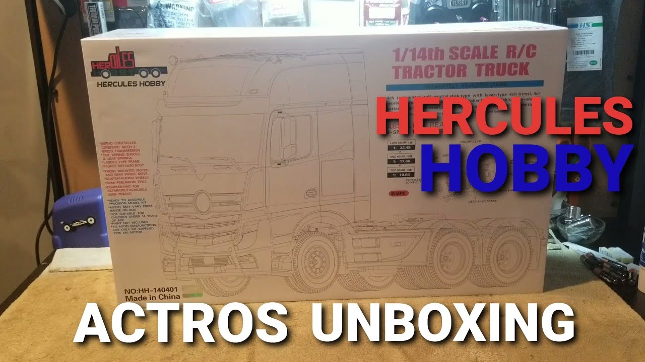 Hercules Hobby Actros 1/14 RC Tractor Truck Unboxing and first Look