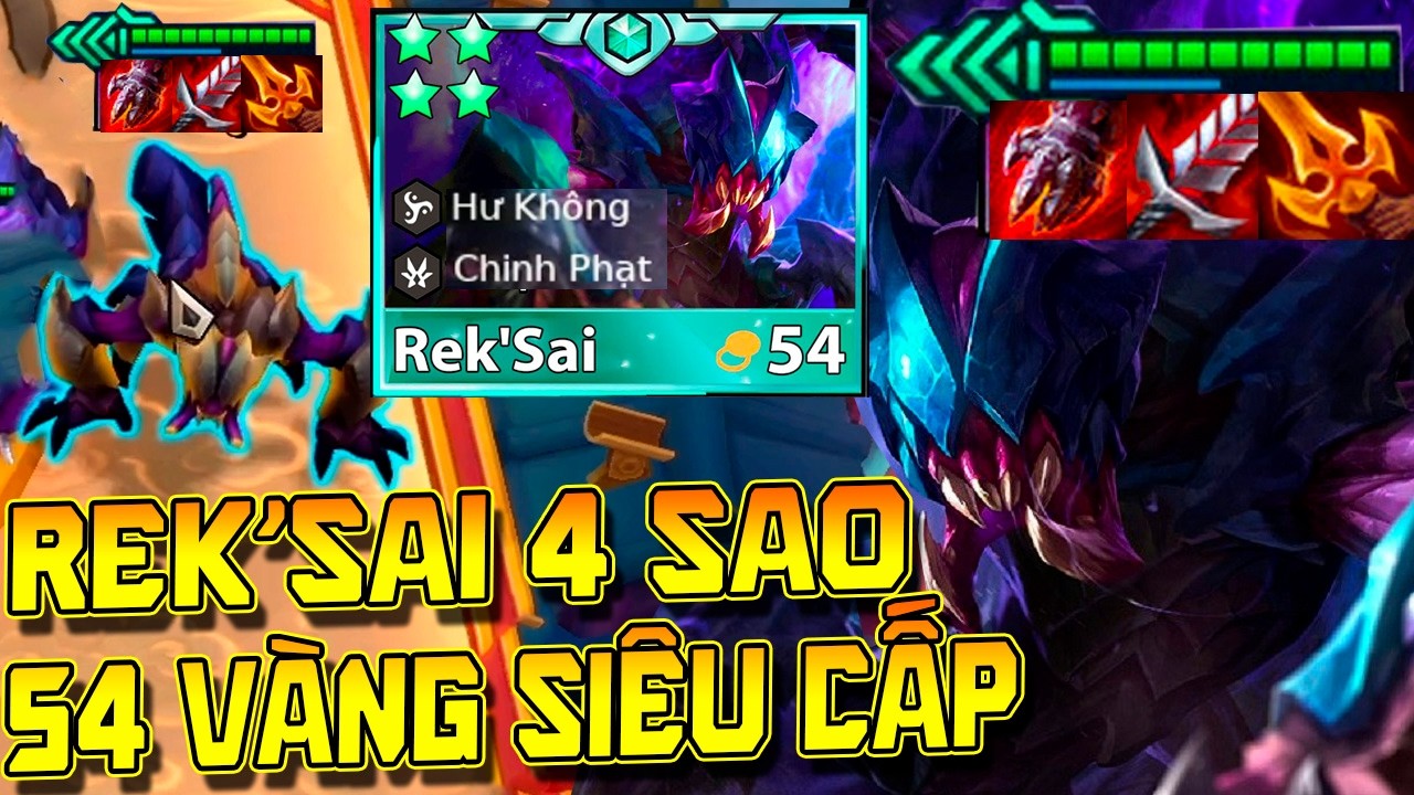 KHIẾP HÃI VƠI REK’SAI 4 SAO 54 VÀNG - CÀO BAY MÀU CARRY TEAM ĐỊCH TRONG 1 NỐT NHẠC