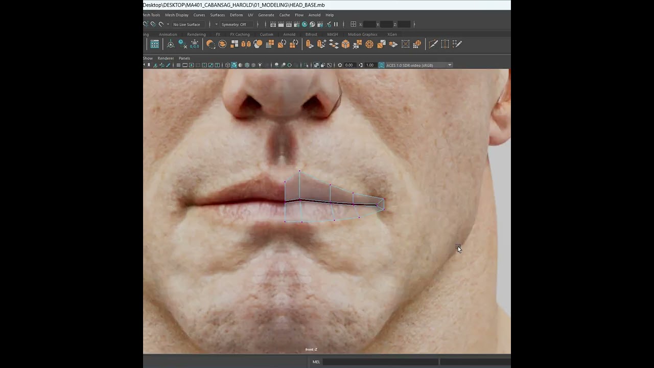 Character HEAD Modeling Part 04 MOUTH BASE