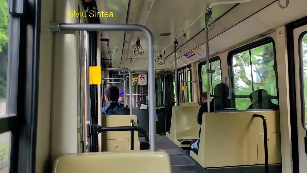 Budapest: inside LHB TW6000 tram nr. 1623 (BKV), route 37A
