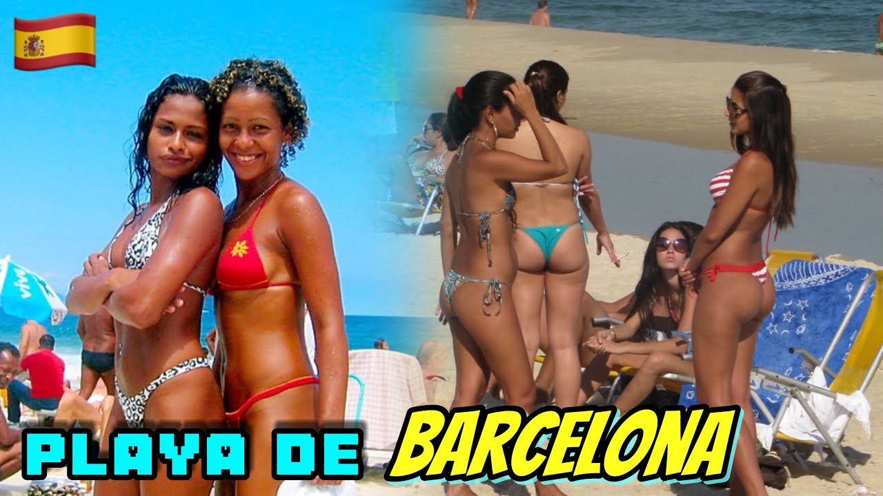 Barcelona Beach 🏖️ Summer Time | Beach Waking 4K