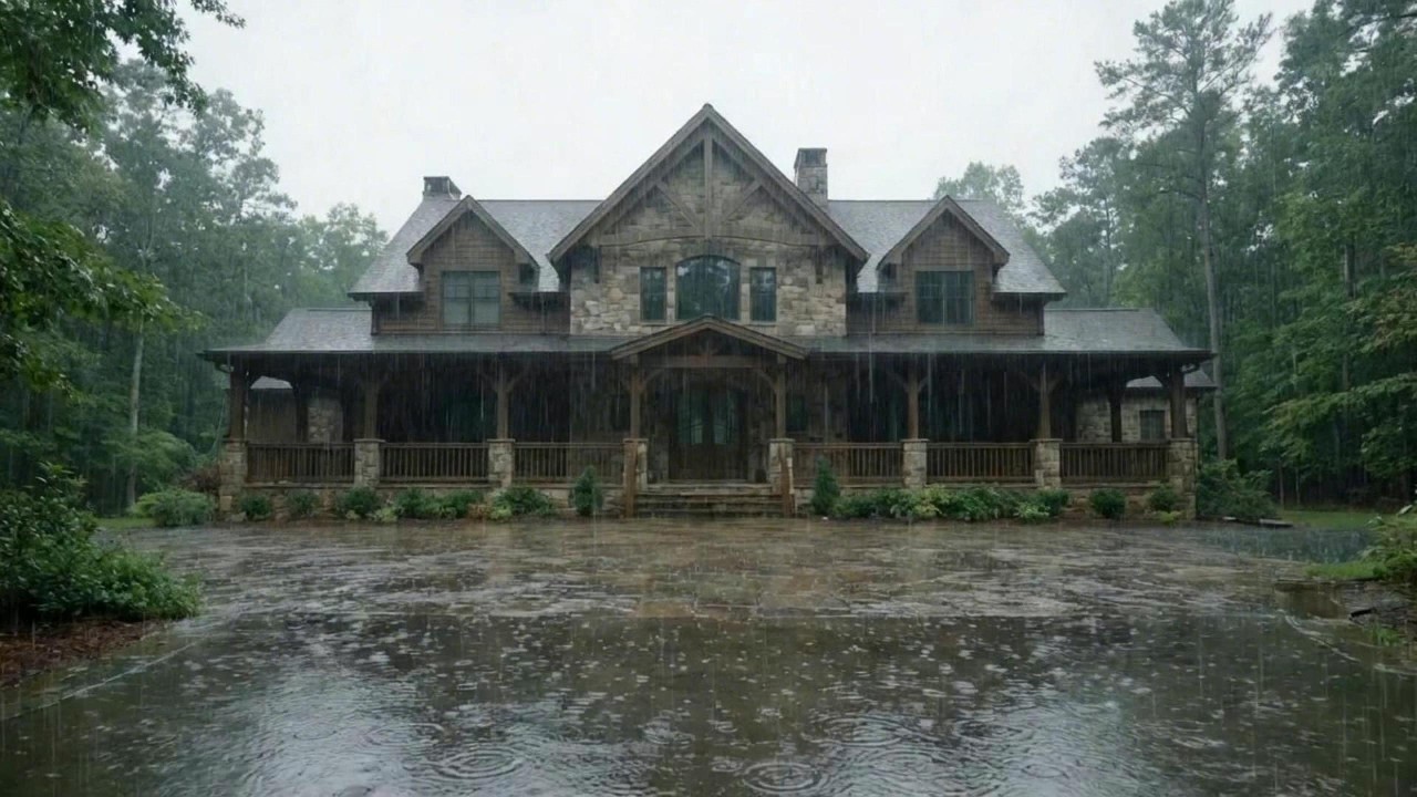 Deep Sleep in a Rainy Forest Manor