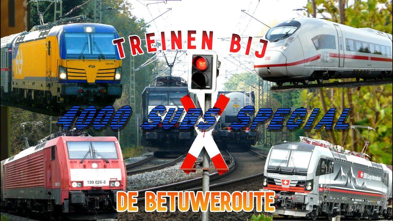 Treinen Bij De Betuweroute // Trainspotting an Die Betuwe-Route // 4000 Subscribers Special !!!