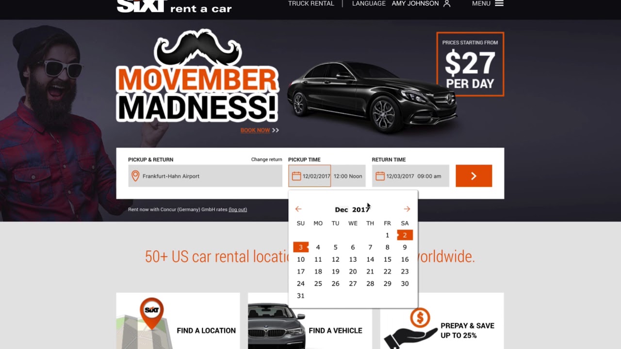 Concur TripLink and Sixt: Connection and Booking Demo