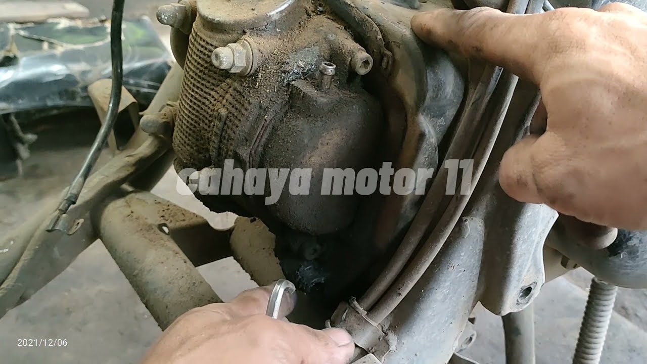 cara bongkar blok silinder head Mio tanpa lepas body rangka