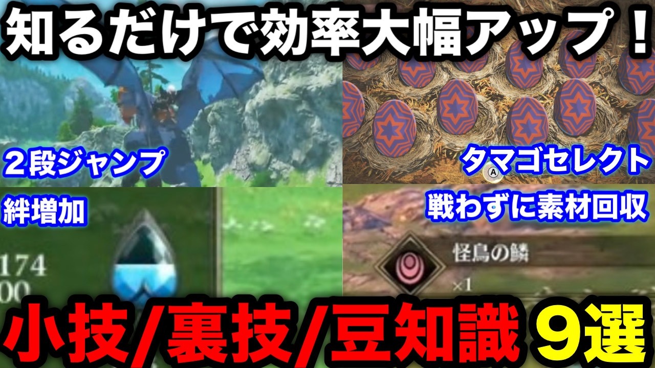 【モンハンストーリーズ3】上級者が当たり前にやっている小技/裏技/豆知識をまとめて解説！【モンスターハンターストーリーズ3運命の双竜】