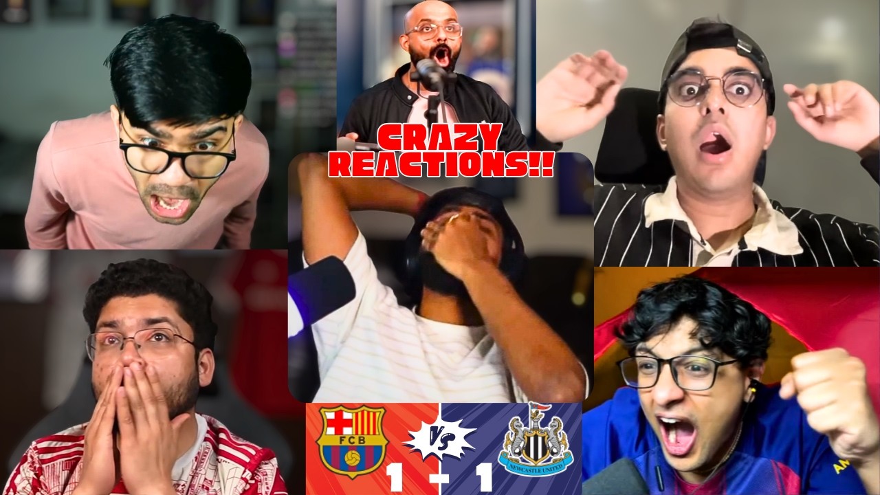 Crying REAL MADRID Fans and HAPPY BARCA Fans Reaction to BARCELONA 1-1 NEWCASTLE | UCL
