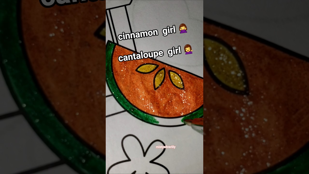 Coloring with glitter pens is fun 