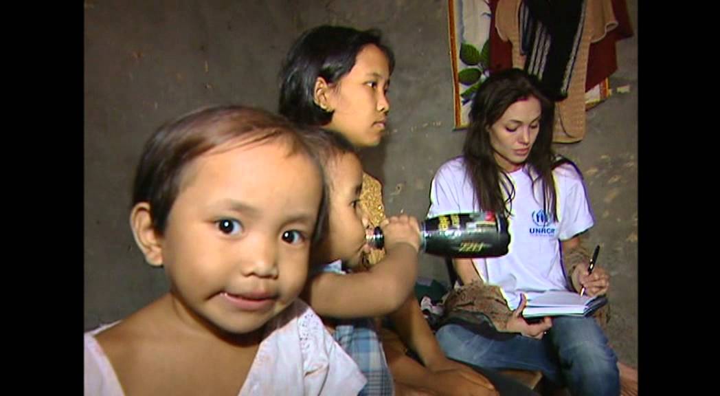 Goodwill Ambassador Angelina Jolie Visits Refugees in India