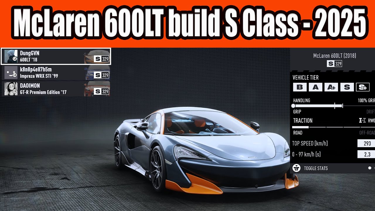 McLaren 600LT build S Class Car in NFS Unbound in 2025