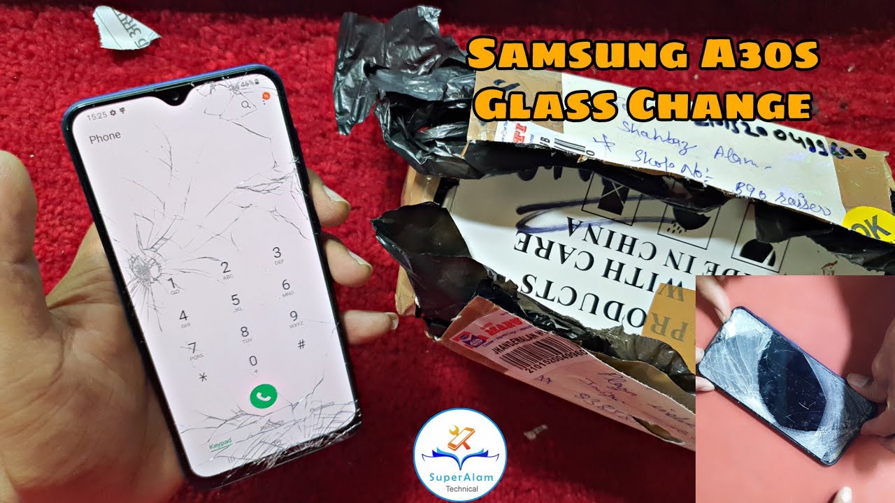 Samsung A30s Broken Glass Restoration | Samsung A30s shattered screen