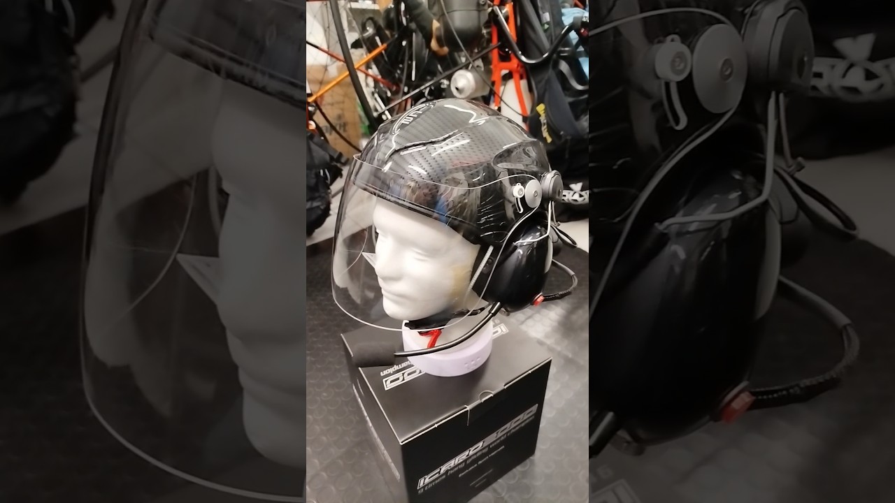 Casco Icaro Solar X con impianto audio e bluetooth. #paramotore #paratrike #helmet #paramotors