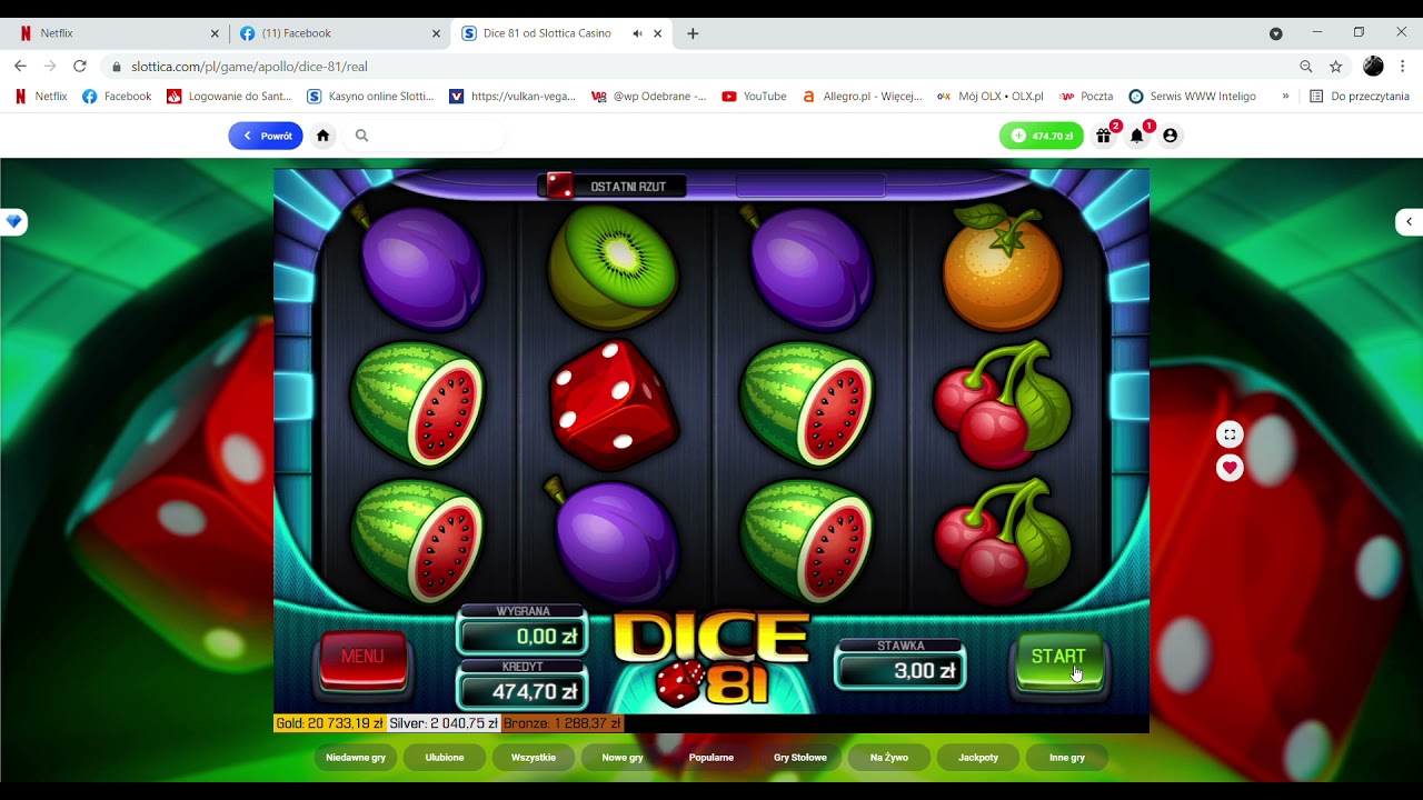 Dice 81 od Slottica Casino  Bronze Jackpot