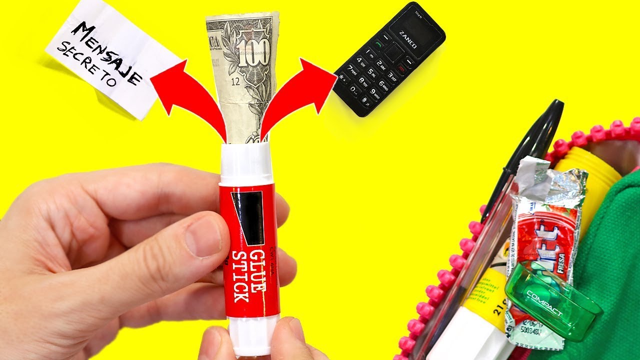 7 ESCONDITES SECRETOS EN ÚTILES ESCOLARES Y COSAS COTIDIANAS | LIFE HACKS