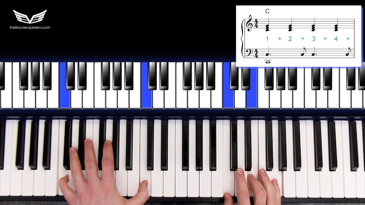 Klavier Begleitpattern mit Variationen