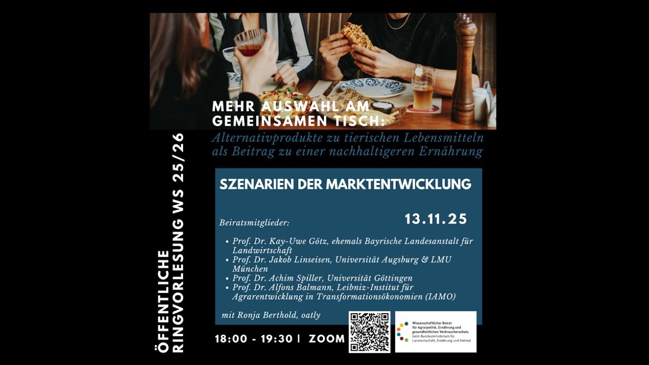 Ringvorlesung des WBAE | Szenarien der Marktentwicklung