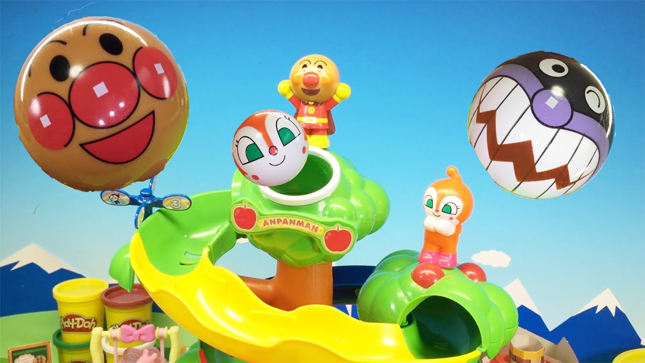 コロコロコロコロコロコロ！アンパンマンころがし！@minitoys2 のアンパンマン おもちゃ アニメ Japanese anpanman's marble run