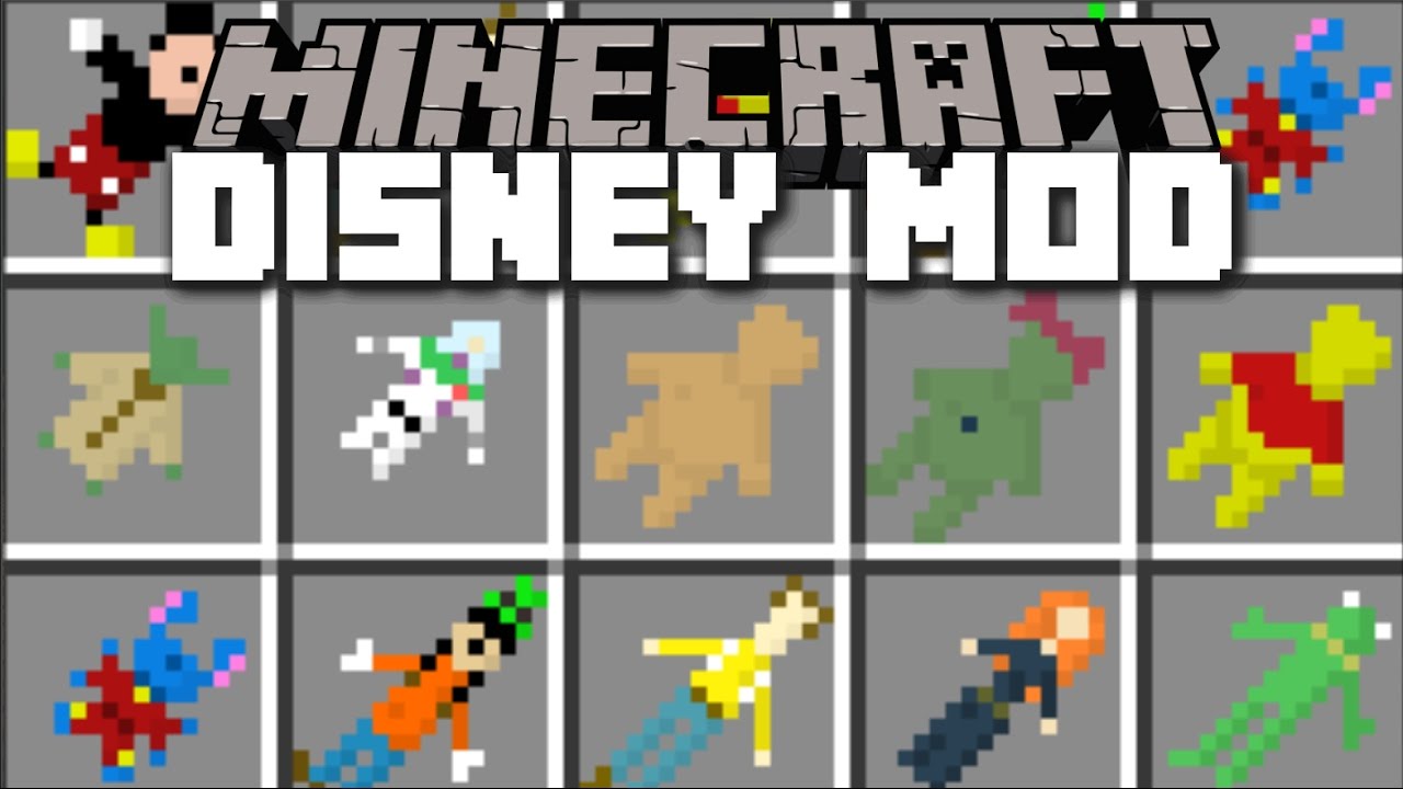 Minecraft DISNEY MOD / PLAY WITH STITCH, WOODY, WINNIE THE POOH & MORE!! Minecraft