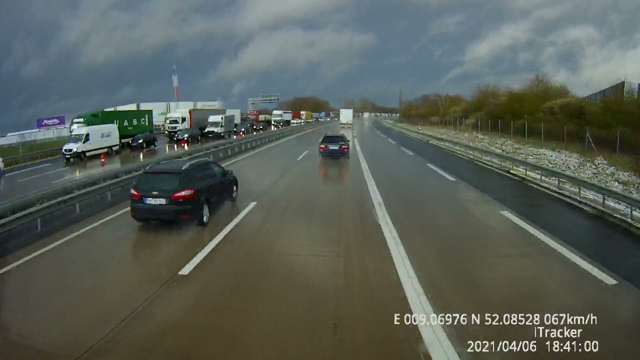 Verrückters Wetter 2 unfälle A7 Bad Fallingbostel 06 04 2021 Teil 2
