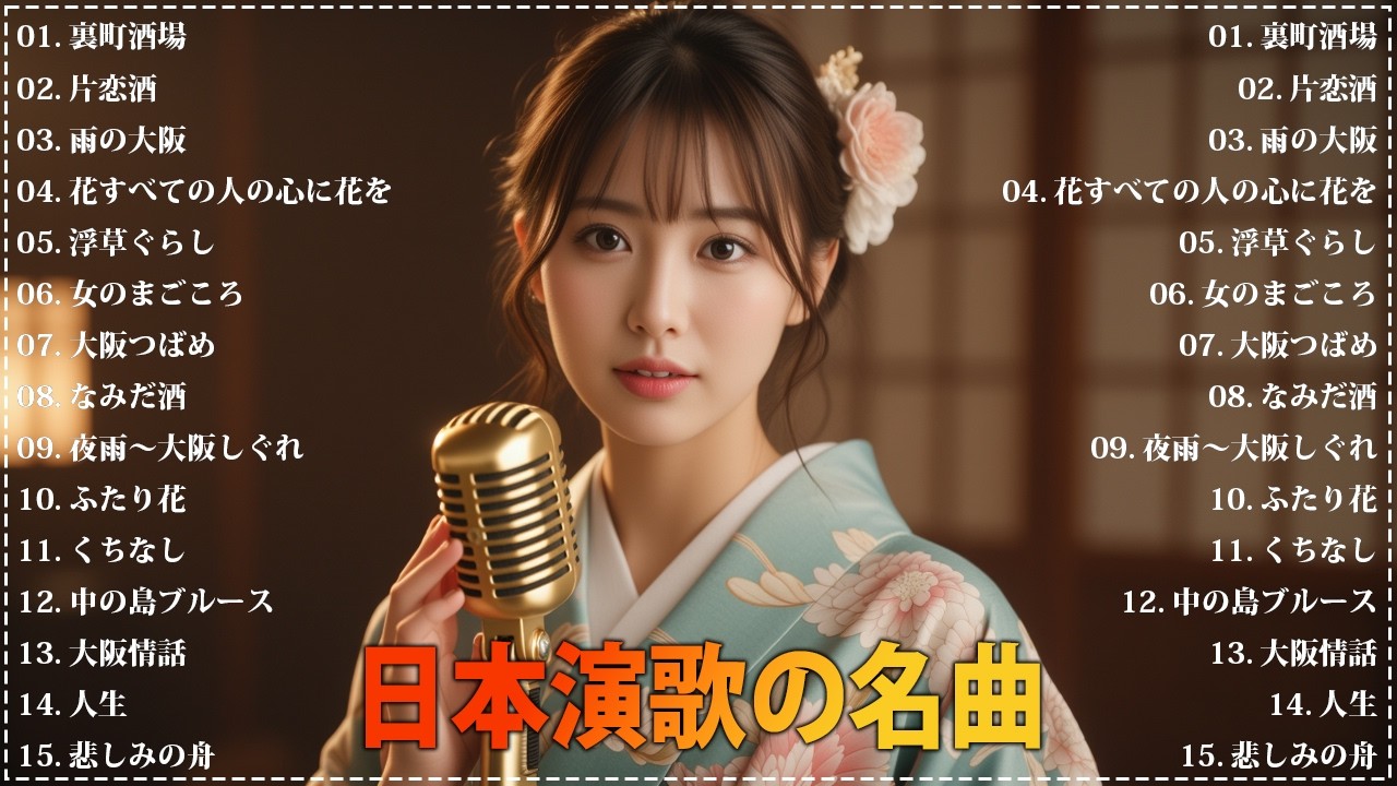日本演歌 の名曲 メドレー🔊 演歌の調べに包まれて、あの日の涙を思い出す