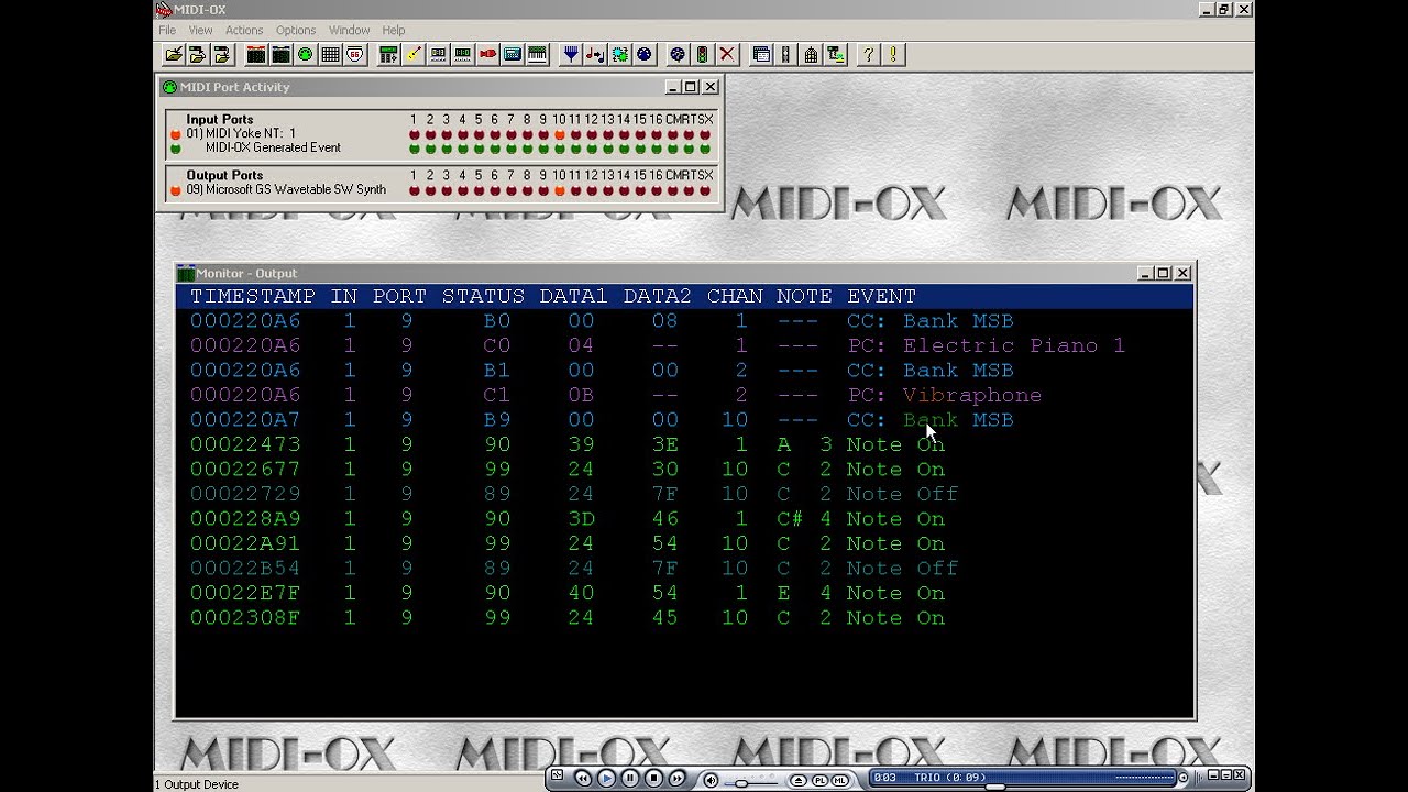 MIDI: Обзор утилиты MIDI-OX