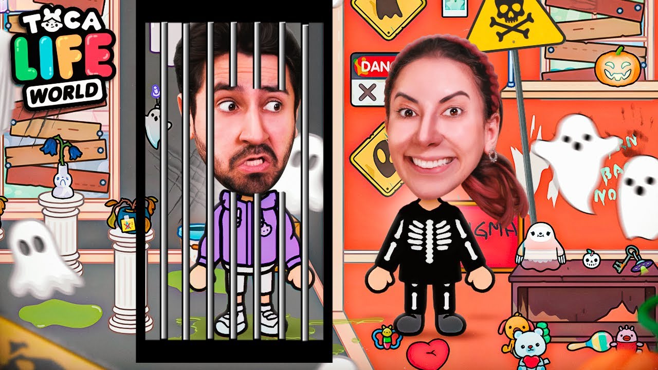 ESCAPANDO DO HALLOWEEN do Toca Life